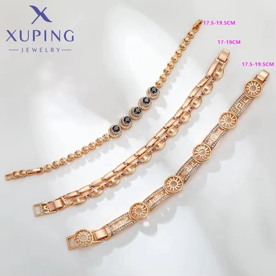 Xuping Jewelry New Arrival Fashion Hand Bracelets Promotion Copper Alloy Gold Plated Charm Bracelets for Women Party Gift