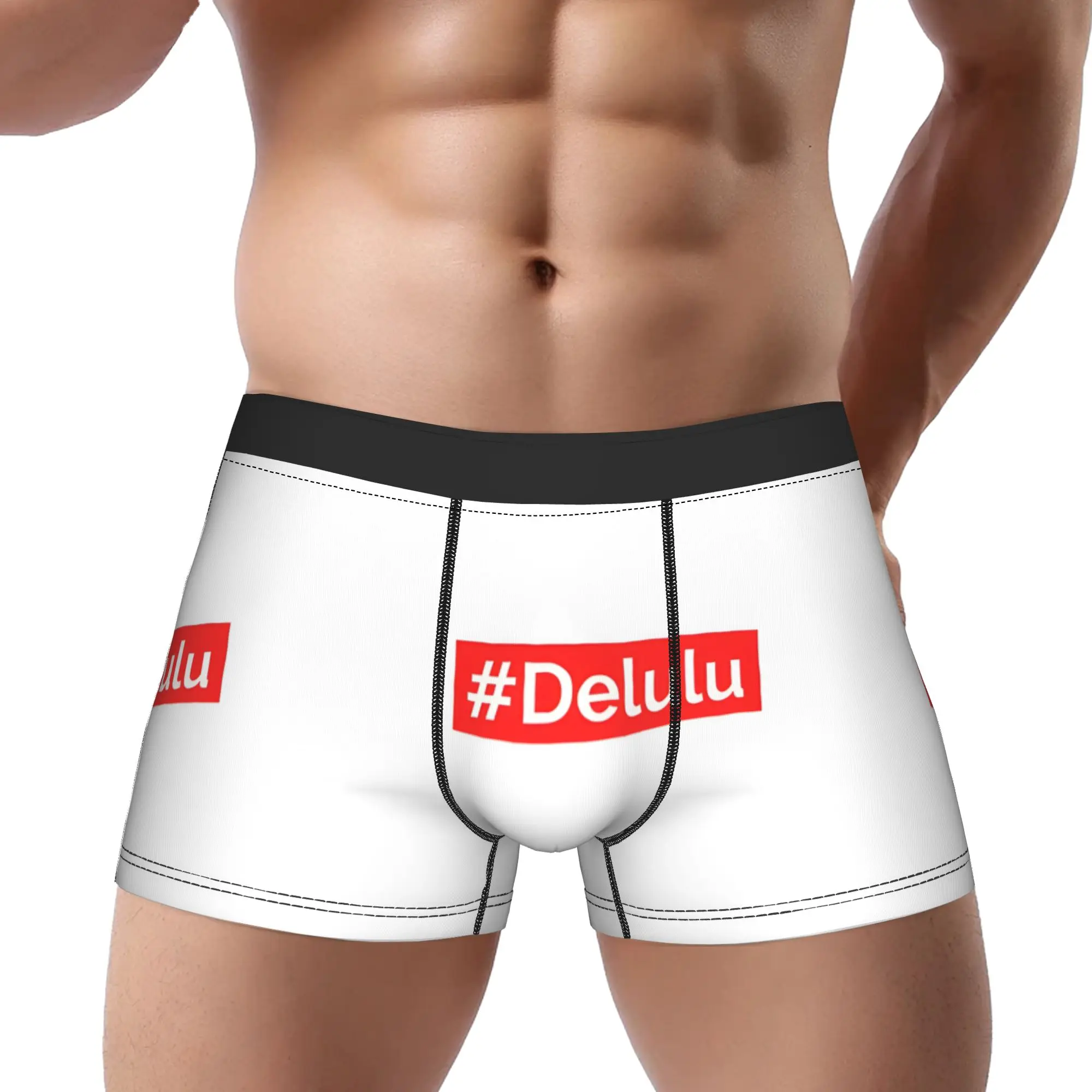 Hashtag dDelulu dDelulu Unterhosen für Herren, Atmungsaktive Boxershorts