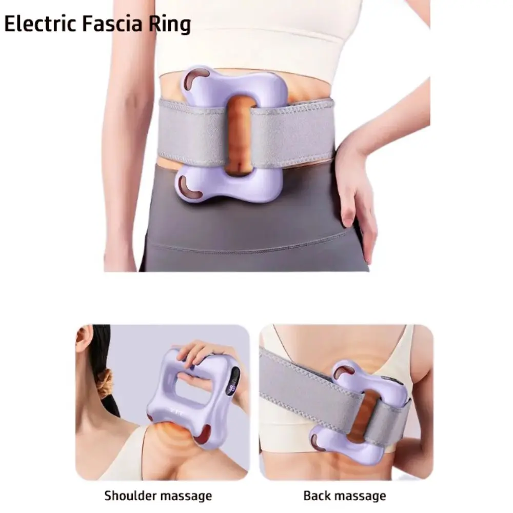 

New Hot Compress Electric Fascia Ring USB Charging With Belt Waist Massager Muscle Relaxation Fascia Massager Fat Rejection