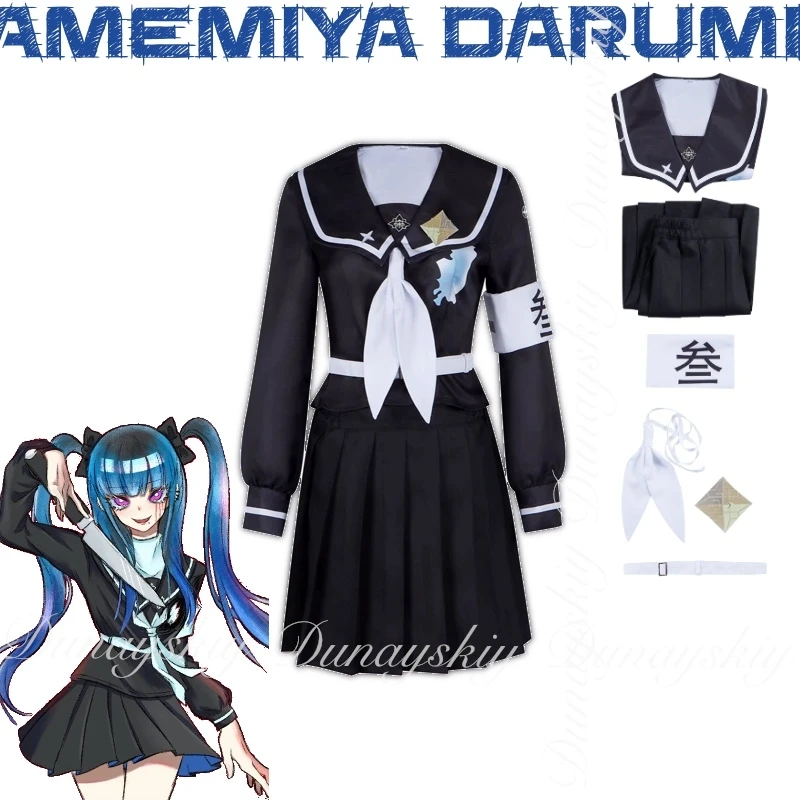 The Hundred Line - أكاديمية الدفاع الأخيرة - لعبة Amemiya Darumi التأثيرية مع Jk Landmine هو أزياء فتاة مراهقة التأثيرية بدلة كاملة