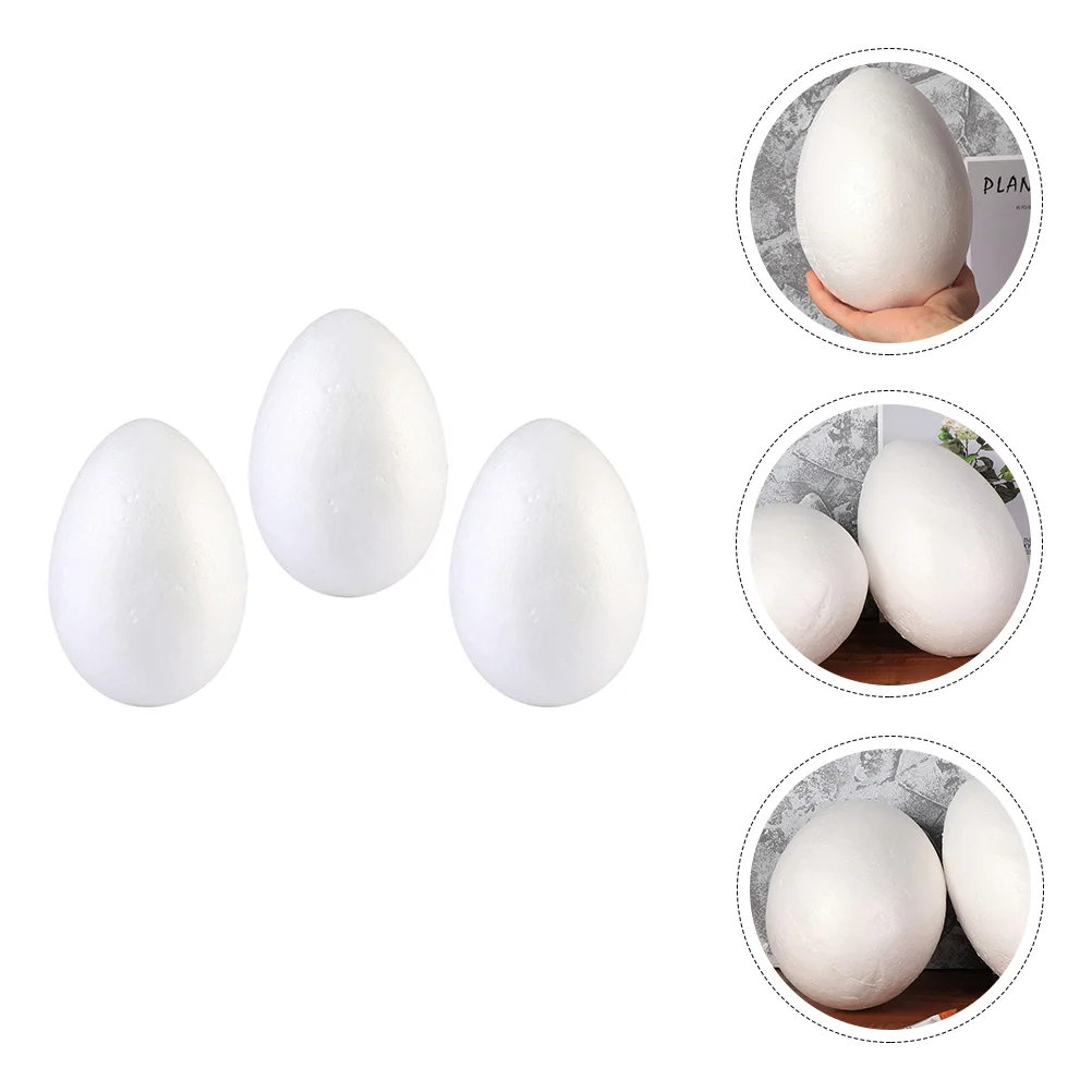 3 PCS Foam Ball Toy Easter Accessories Hanging Egg Home Decoration Painting Ornament Craft Decorating Kit