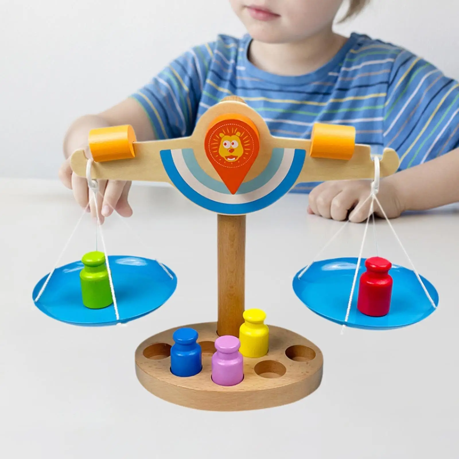 

Balance Scale Toy Teaching Aid Fun Balancing Game for Girls Boys Children