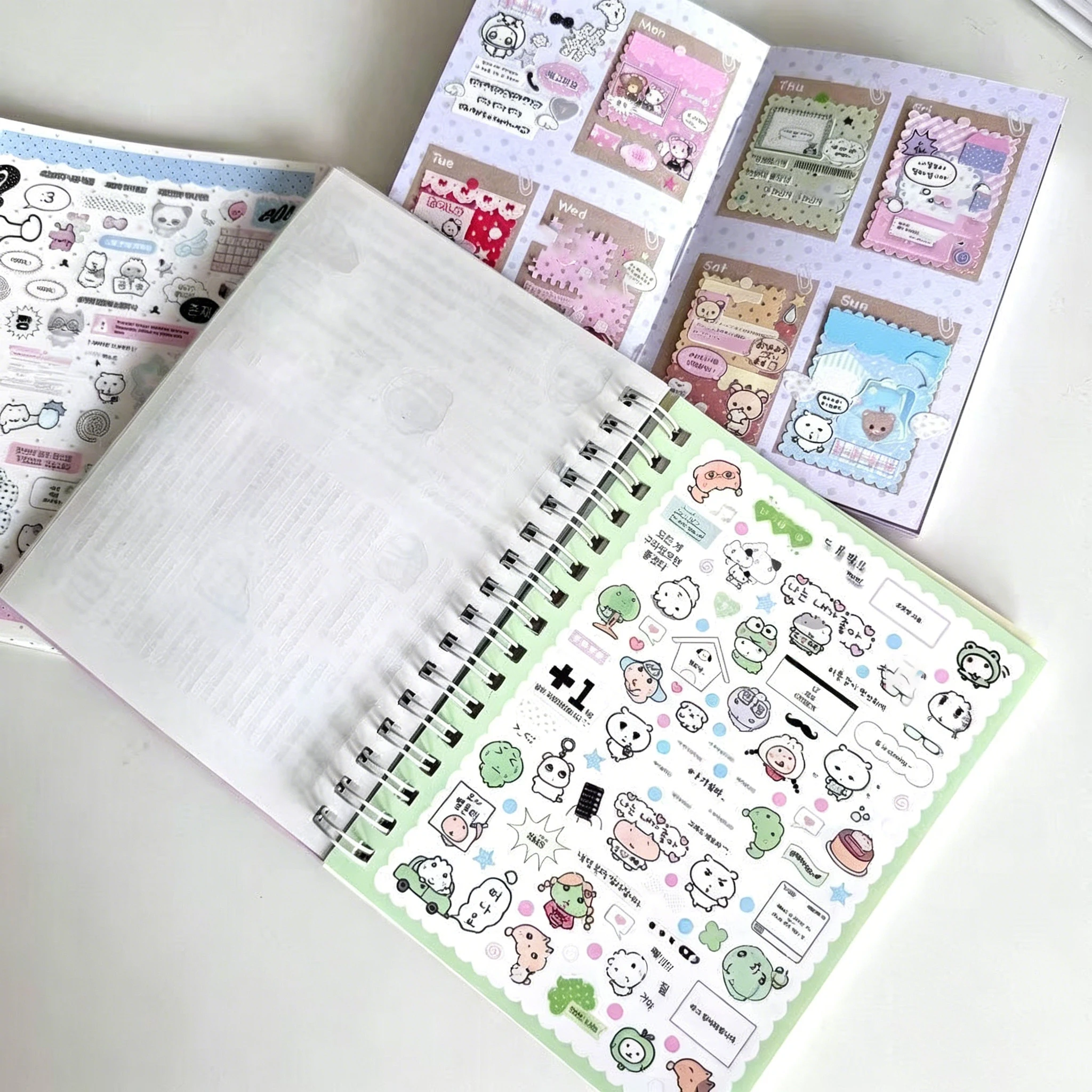 Cute Japanese 27p Ten-issue Cute Object Storage Book Sticker Book Korean Cute Object Sticker Handbook Diy Decoration Cute Gift