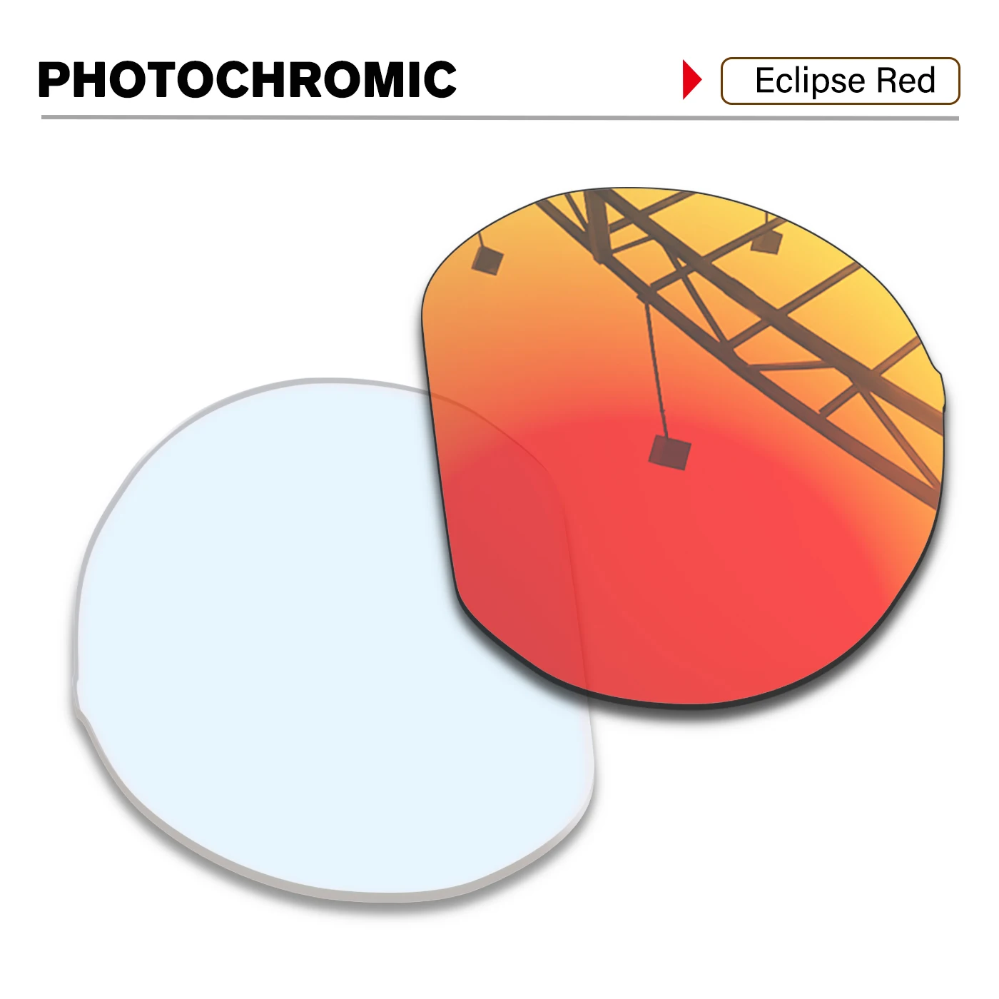 

Adapt Clear to Red Replacement lenses for Oakley HSTN RX OX8139 OX8139A 52mm Anti-Scratch & Impact Resistant