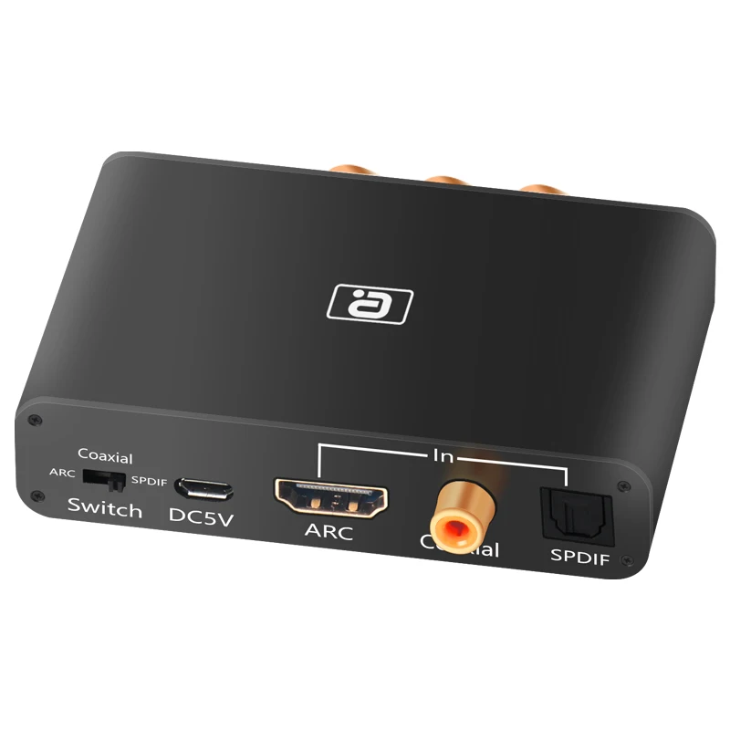 192KHz cyfrowo-analogowy DAC hdmi-arc ekstraktor Audio optyczny koncentryczny konwerter Jack RCA 3.5mm DTS AC3 bezstratny Adapter 5.1 7.1