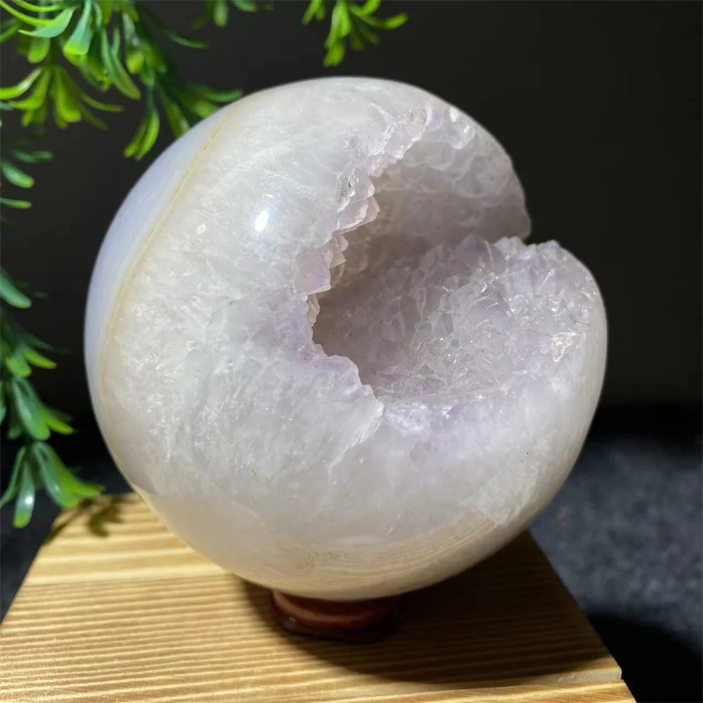 Agate Geode Ball Natural Druzy Crystal Stone Sphere Feng Shui Healing  Wicca Witchcraft Ornament For Home Decoration