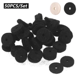 50pcs Guitar Strap Felt Button Washers Locks Blocks Guitar Parts Accessories Soft Felt Material Durable Anti-slip Felt Washers