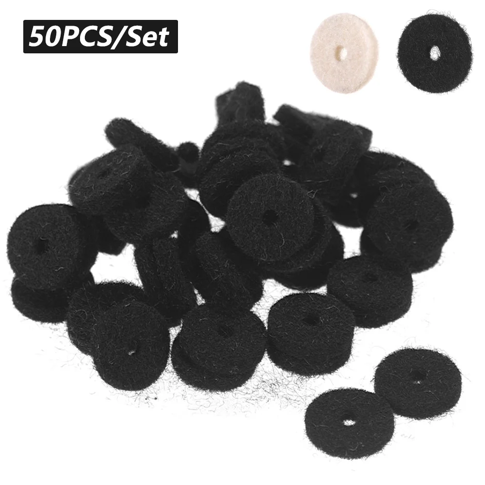 50pcs Guitar Strap Felt Button Washers Locks Blocks Guitar Parts Accessories Soft Felt Material Durable Anti-slip Felt Washers