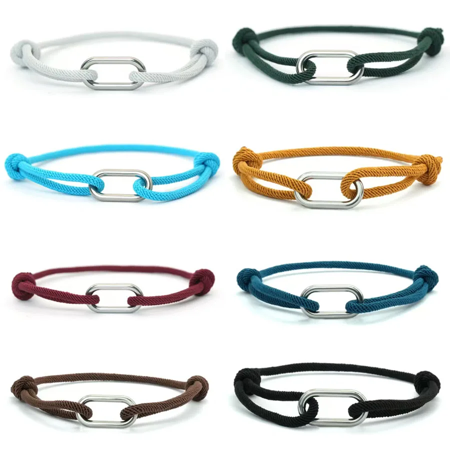 Classic Grade A Milan Rope Bracelet Men Women Handwoven Adjustable Stainless Steel Chain Braslet Leisure Riding Couple Jewelry