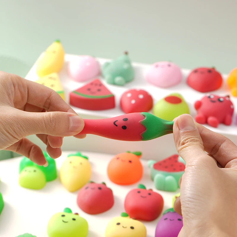 الفاكهة موتشي اسفنجي جميل الخضار السكويشات الإجهاد لعبة سوبر لينة الموز الكرز اليقطين الذرة الفلفل مكافحة الإجهاد ألعاب متململة