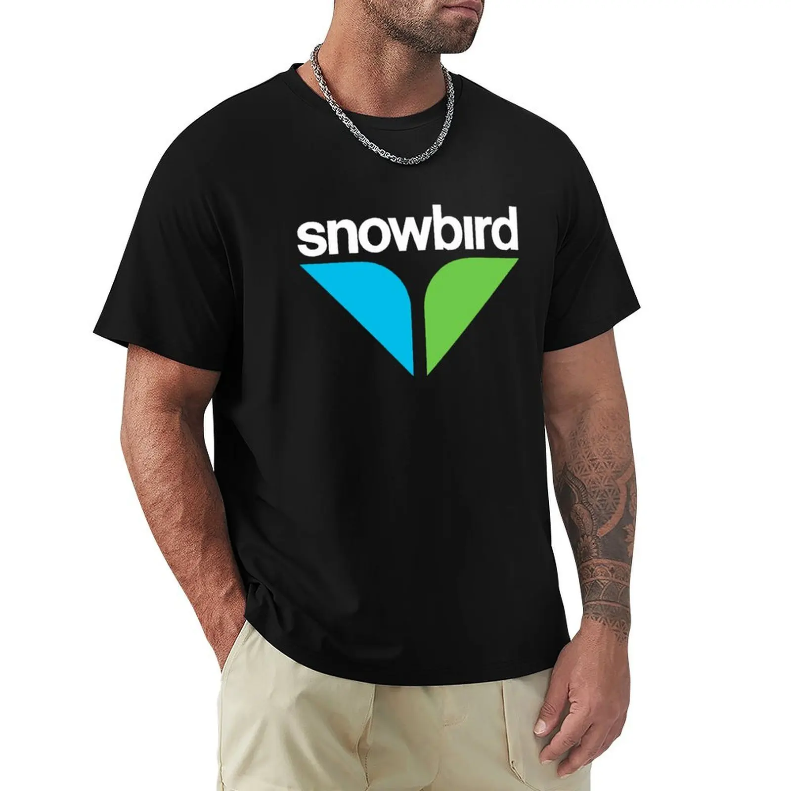 BEST SELLER - Snowbird Logo Merchandise T-Shirt Big and Tall Loose Fit T-Shirt