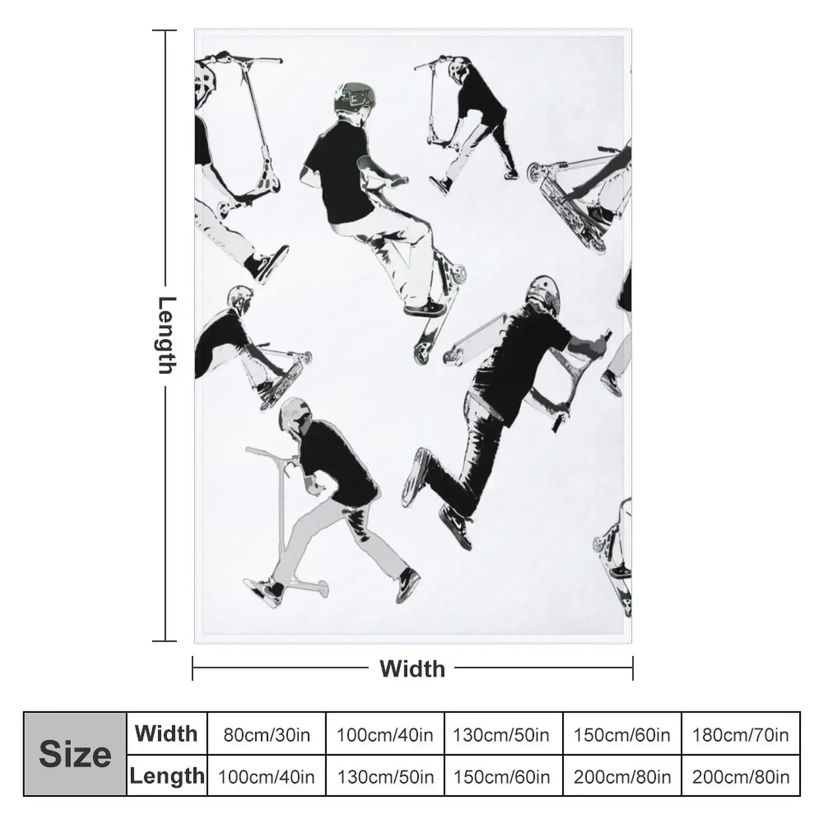 Airtime!- Stunt Scooter Fun Throw Blanket Stuffeds christmas gifts warm for winter Bed linens sofa bed Hairy Blankets