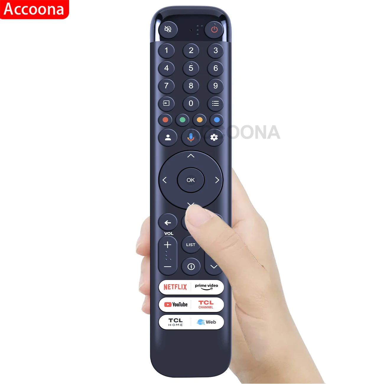 Remote control RC833 GUB1 for TCL 65C845 50 55 75 65C745 43LC645 miniLED LCD TV