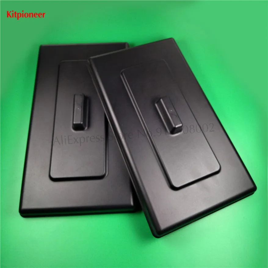 Two Pieces Top Lids Soft Ice Cream Machine Spare Parts Accessories Fittings Black Hopper Covers Size 34*19.5cm