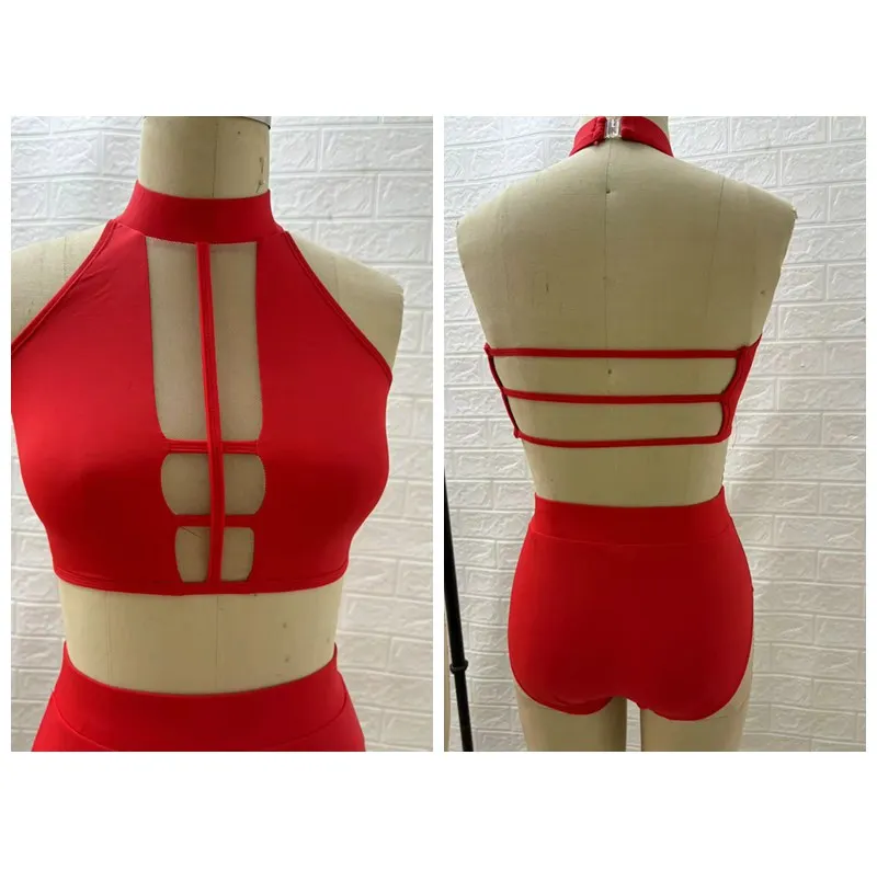 Costumes de danse latine Jazz professionnels personnalisés, vêtements de danse pour femmes de toutes couleurs, jupe de Performance à paillettes scintillantes