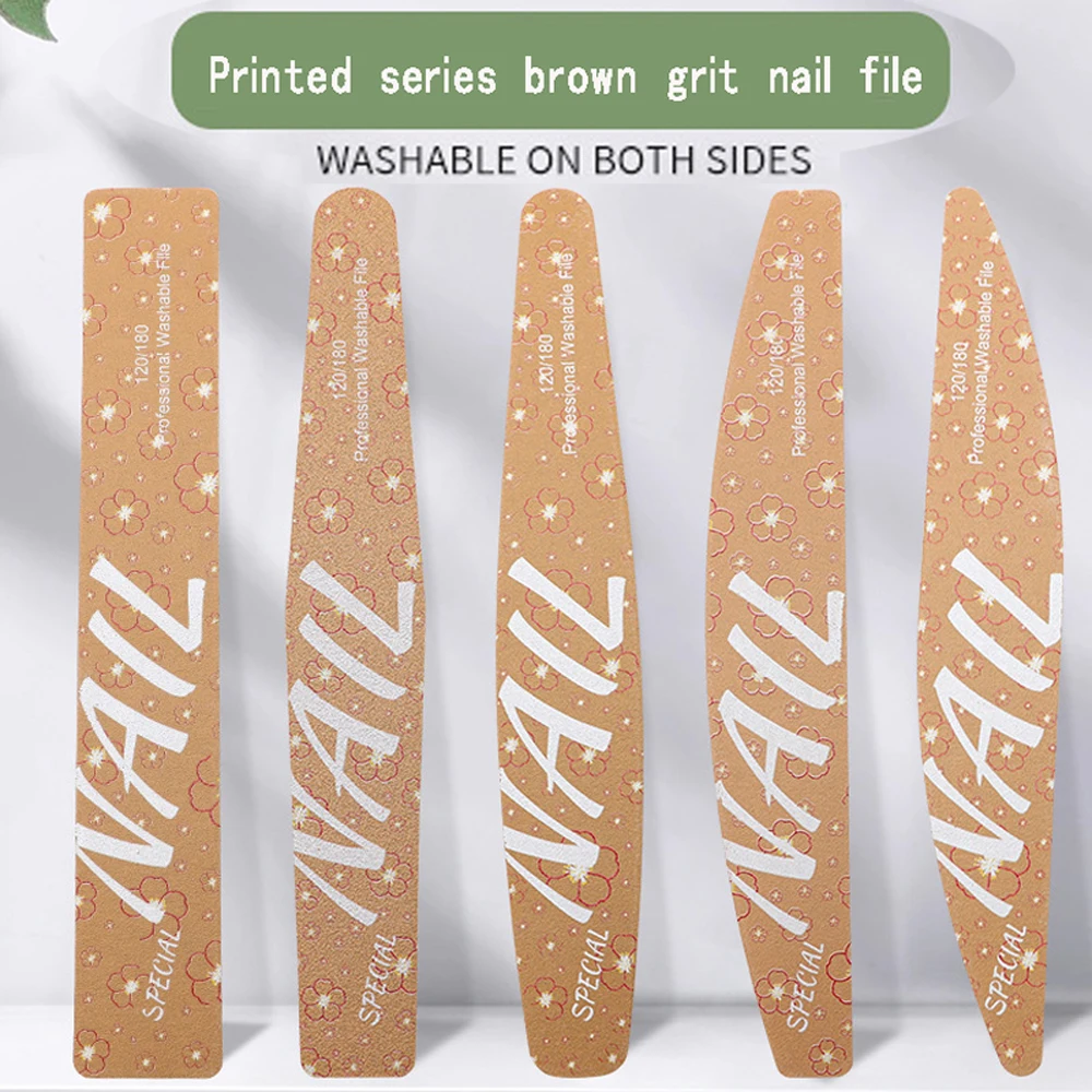 10Pcs 100/180/150/240 Grit Manicure Nail Files Dual Sided Nail Care Tools for Professional Manicurist Nail Salon Buffing Sanding