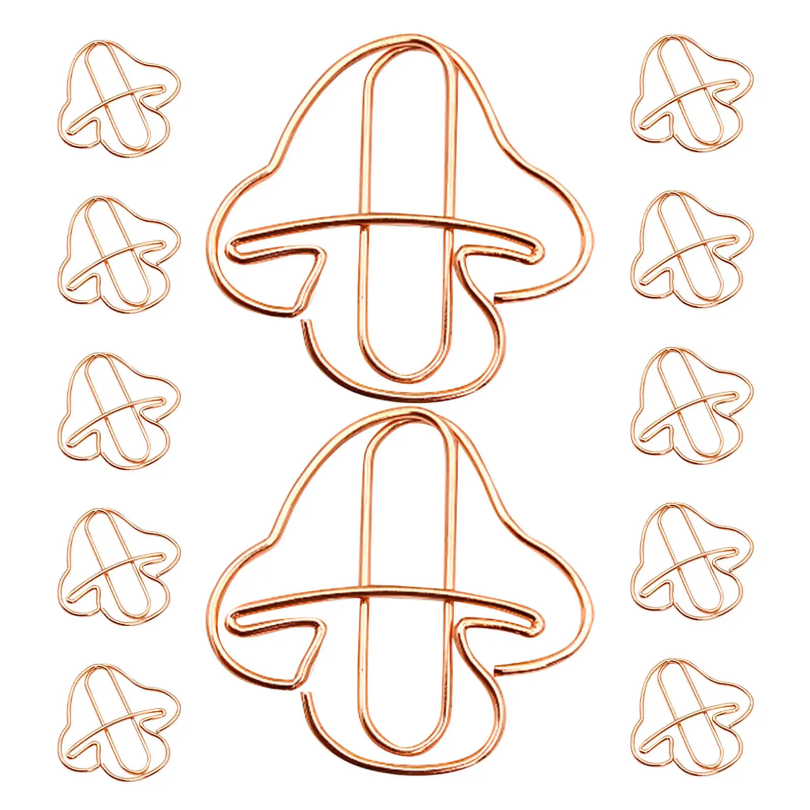 

20Pcs Paper Clips Creative Metal Mushroom Shape Decorative Clips Office Document File Multi-Use Cute Small Paperclips for Desk