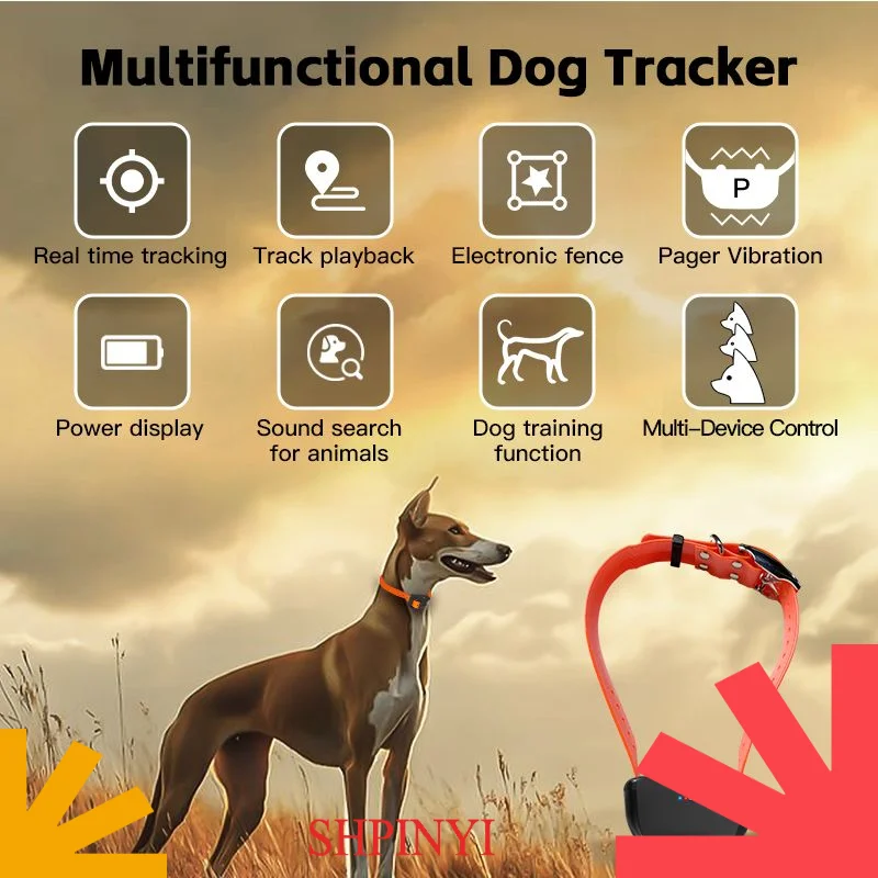 Real-Time GPS Dog Tracker with Training Function Electronic Fence Collar Accessory PC View GSM WIFI Positioning 1-Year Warranty
