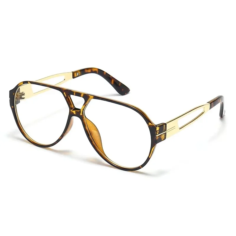 Marca de luxo oversized oval óculos de leitura feminino retro pontes duplas óculos moda piloto presbiopia