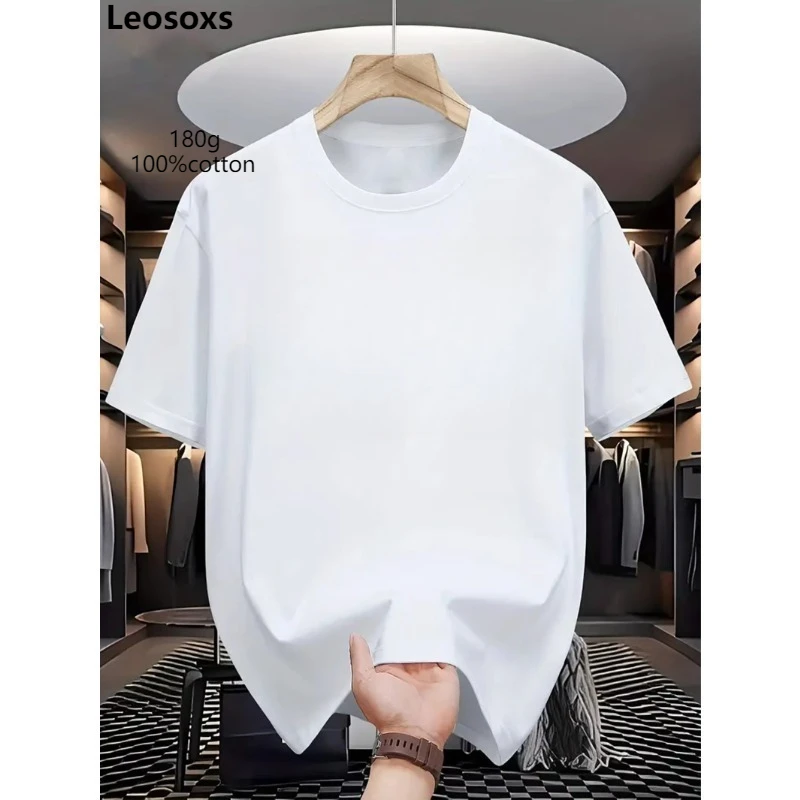 

2025 Summer, Hot-selling 100% Cotton 180g Solid Color T-shirt Women's Round Neck Short-sleeved T-shirt Fashion Casual Clothing