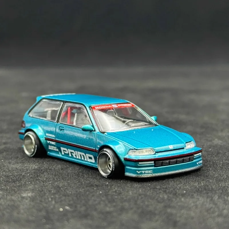 MINIGT Diecast 1/64 escala Honda aleación modelo coches Honda Civic EF 12 #   Vehículos de juego de juguete para niños, caja original de regalo