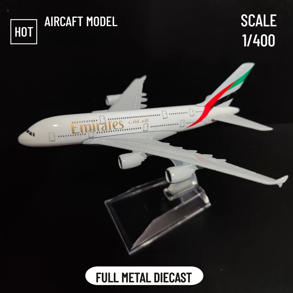 Scale 1:400 Metal Aircraft Replica Emirates Airlines A380 Airplane Diecast Model Aviation Plane Collectible Toys for Boys 