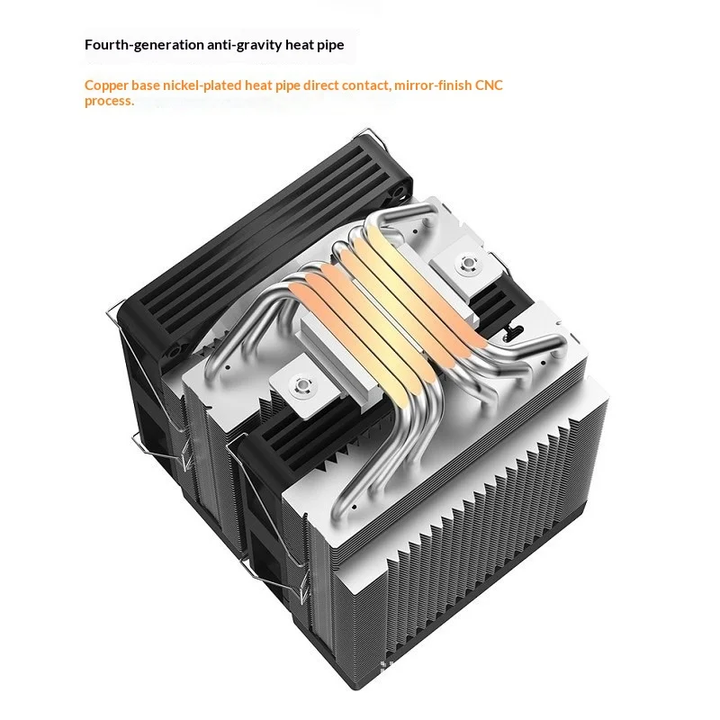

Dual 120mm ARGB CPU Air Cooler, 6 Heatpipes 260W TDP, PC Mirror Panel, JIUSHARK JF550 Elite for Intel/AMD Sockets