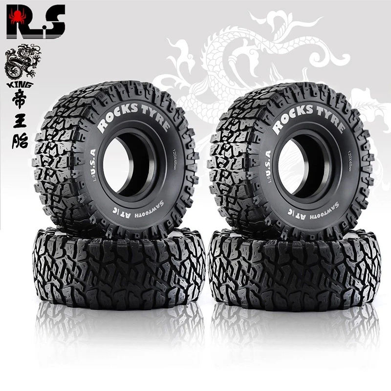

RC Car Aluminum 1.9 Beadlock Tires for Traxxas TRX4 Axial SCX10 II III Wraith Redcat Gen 8 Gen 7 RC4WD 1/10 Scale RC Crawler
