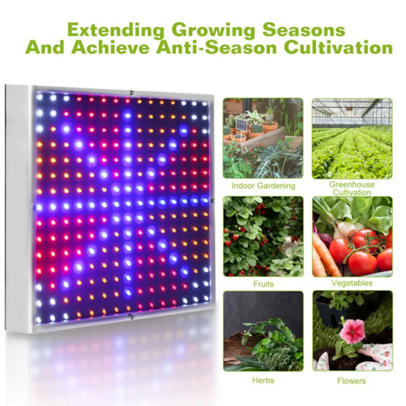 

LED Grow Light Full Spectrum Hanging 225 LED s Plant Grow Lamp Indoor Grow Light for Greenhouse Succulents Seedlings Plants Veg