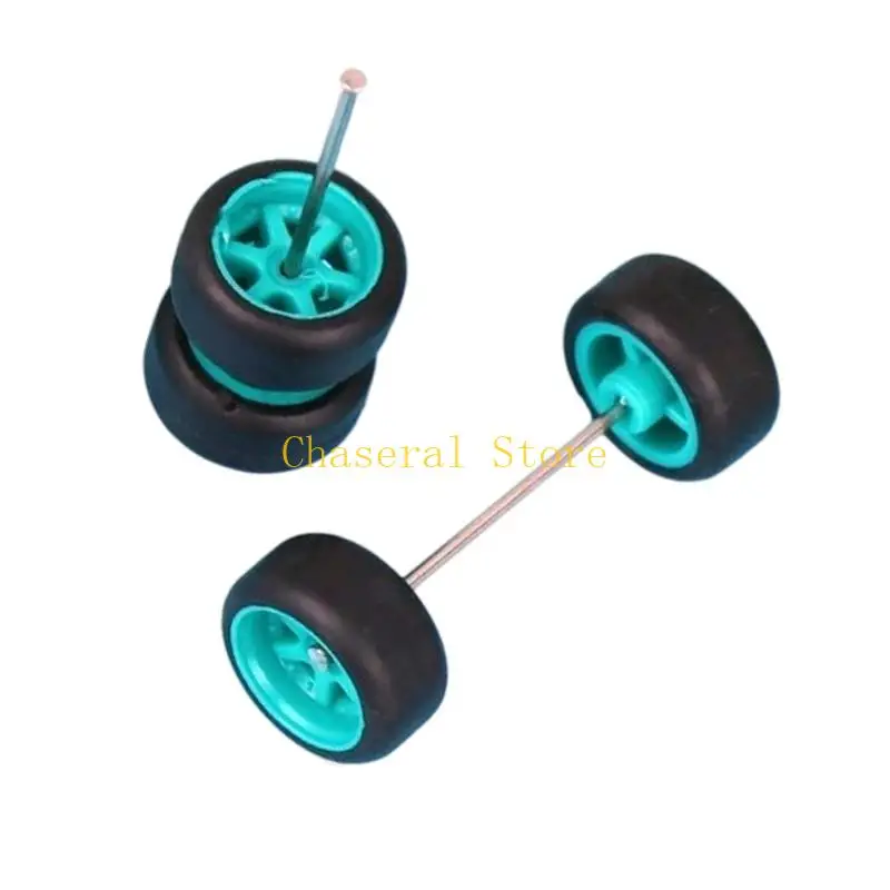 E7CE 4 Sostituzione 1/64 Ruote Auto auto Controllo Assi metallo per progetti fai -da -te per ragazzi