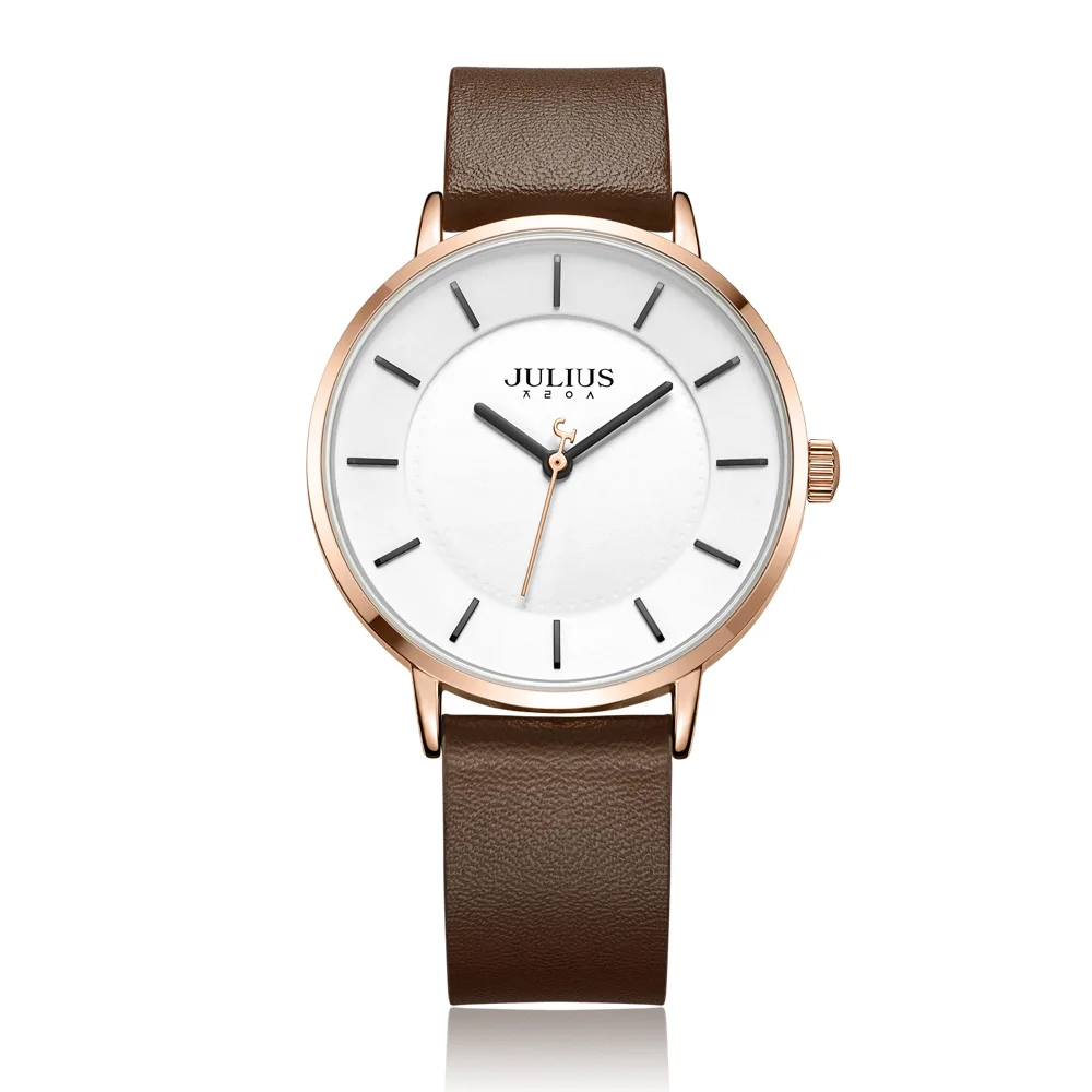 

Classic Julius Men's Watch Japan Quartz Hours Fashion Clock Leather Bracelet Boy Student Birthday Valentine Gift No Box