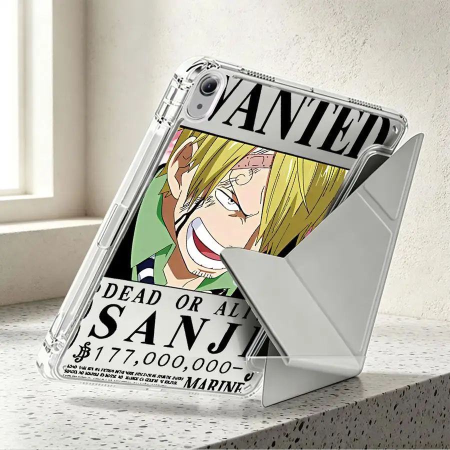 One Piece Sanji With Pen Slot Cover Tablet Case For Samsung Galaxy Tab S8 S7 FE A11 S9 Plus S10 Lite A9 Plus A8