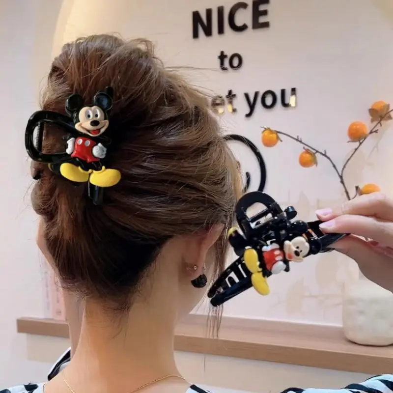 Disney Cute Mickey Mouse Hair Claw Clip for Women Girls Barrette Crab Hairpin Shark Clip Ponytail Hairpins Headwear Accessories