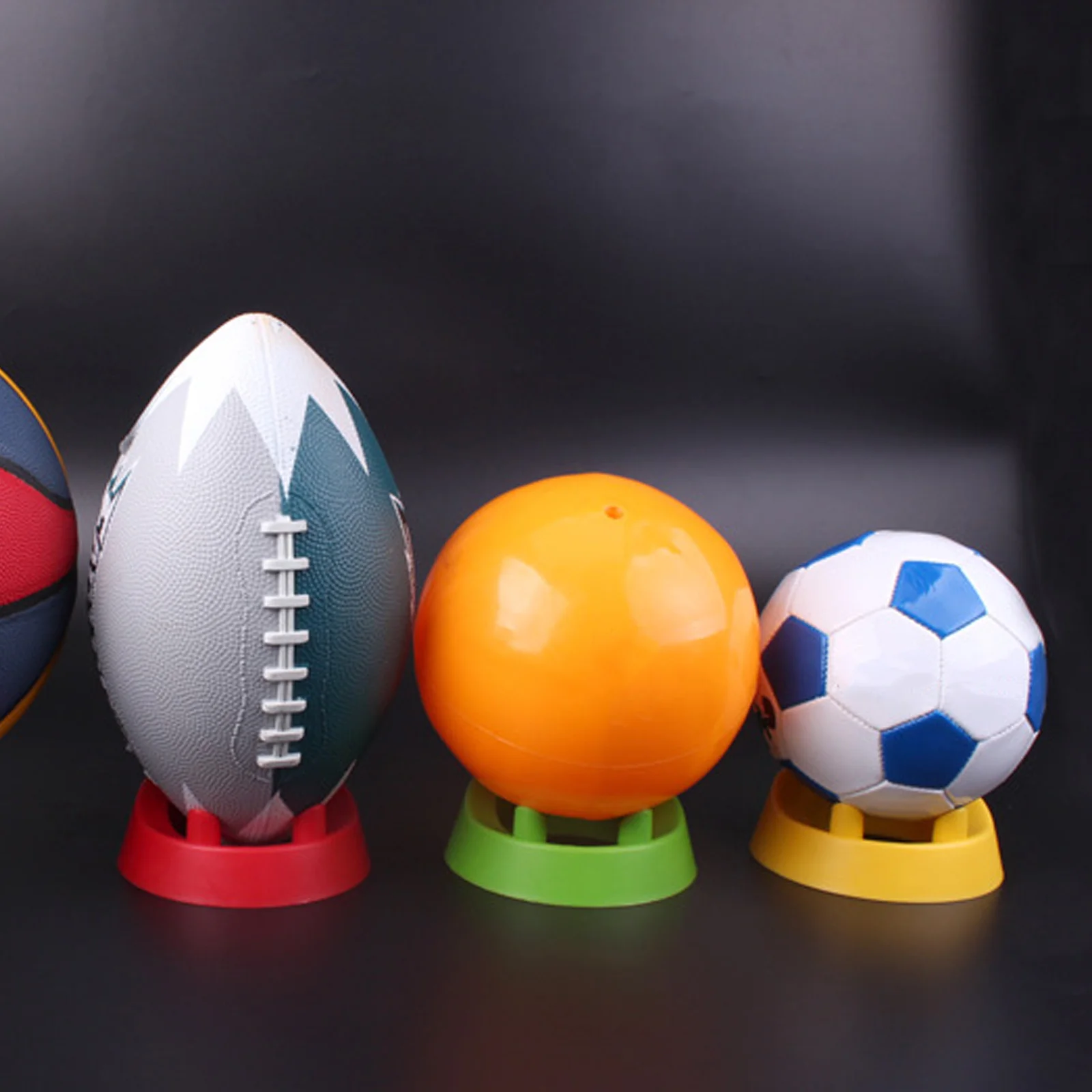

5pcs Colorful Four-Corner Ball Holder For Football Basketball Volleyball Display Base Plastic Stand Rack Support Balls Stands