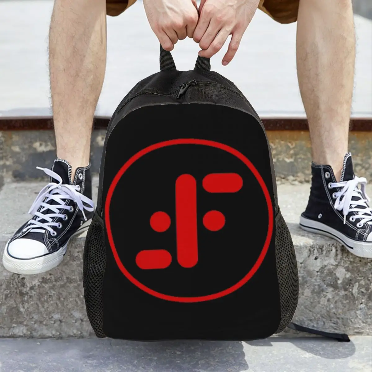 

V The Visitors Insignia (Red) Backpack Hot Sale Daypack Large Capacity Boys Girls BookBag School Bag Shoulder Bags for Men Women