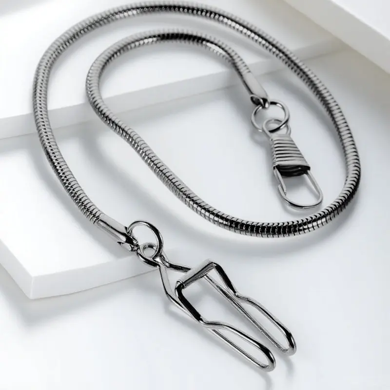The Chain Chains for Watch Pocket Accessories Hanging Clip Waistcoat Mens with and Vintage Keychain