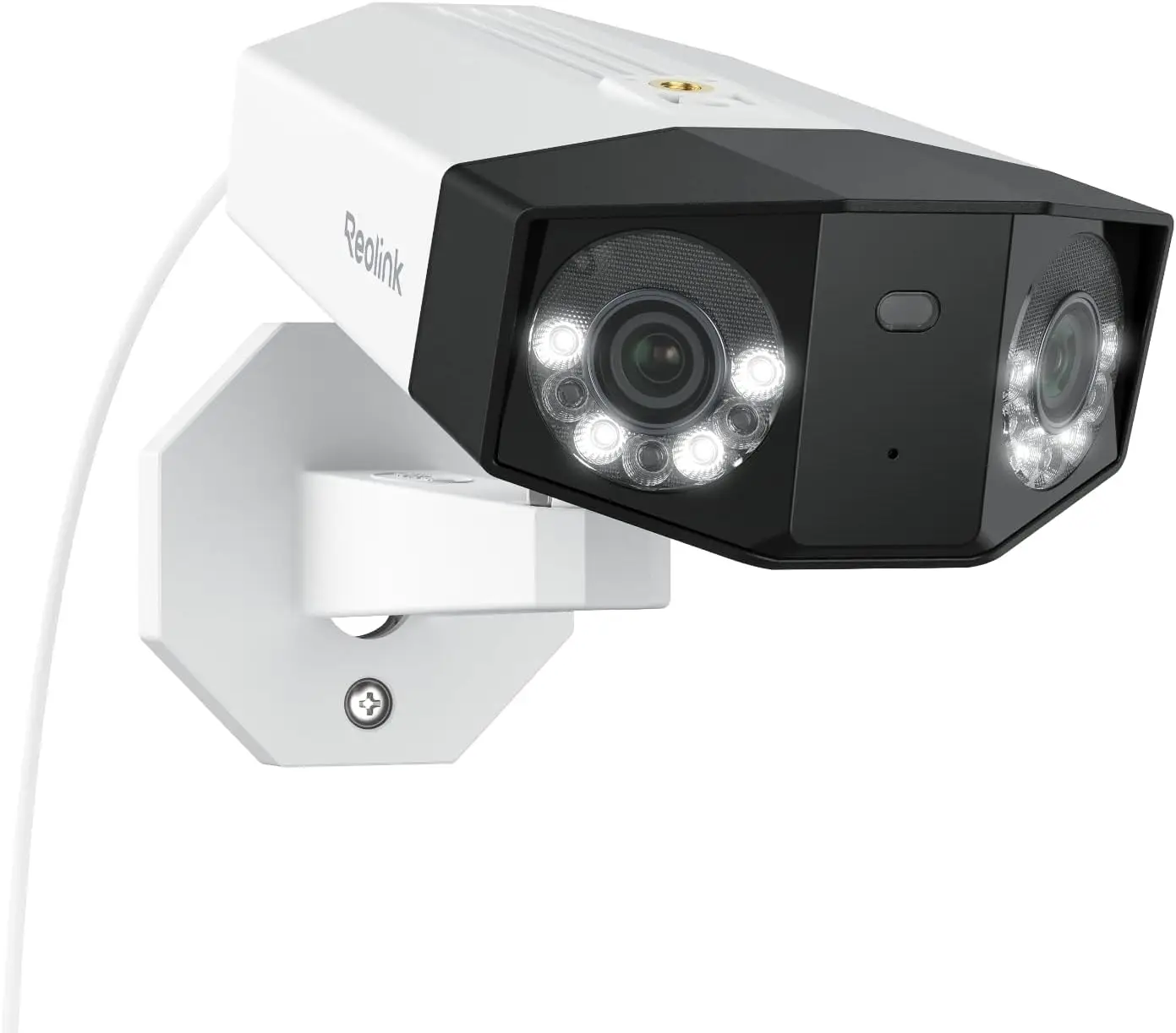 

16-мегапиксельная UHD-камера видеонаблюдения с двумя объективами и PoE, угол обзора 180° ° Панорамный обзор, цветное ночное видение, обнаружение людей/транспортных средств/животных, круглосуточная запись.