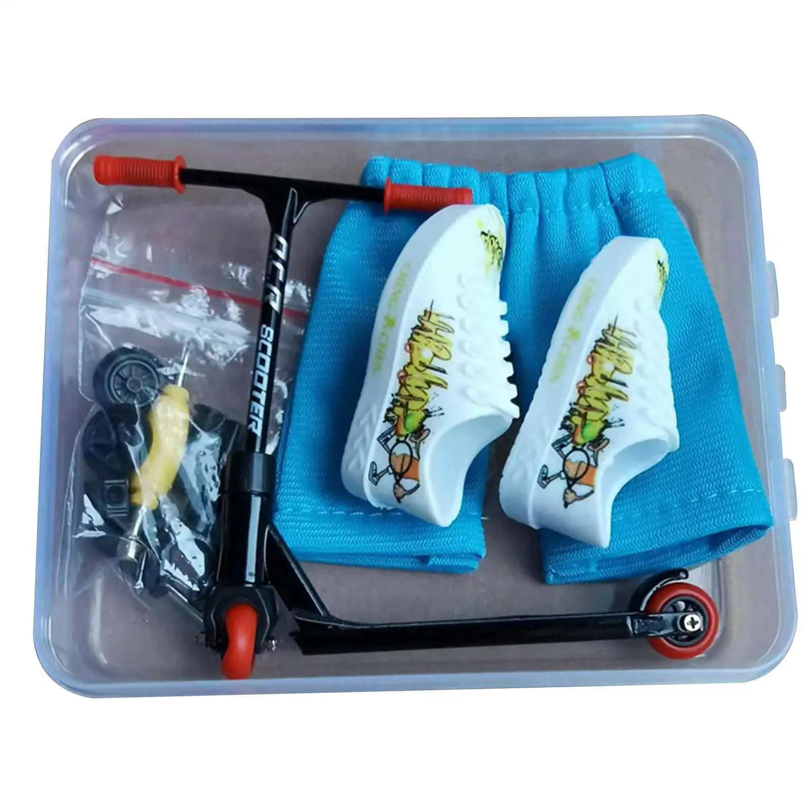 Novelty Funny Interactive Mini Finger Scooter Stunt Finger Toy Skate Skate Scooter Finger Parent-Child Interactive Holiday Gift