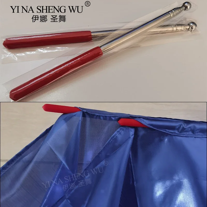 Nuovi oggetti di scena di danza Panno dorato Bandiera semicircolare Prestazioni di danza del ventre Ali di bandiera morbida 1 paio di mani sinistra destra per le donne Professio