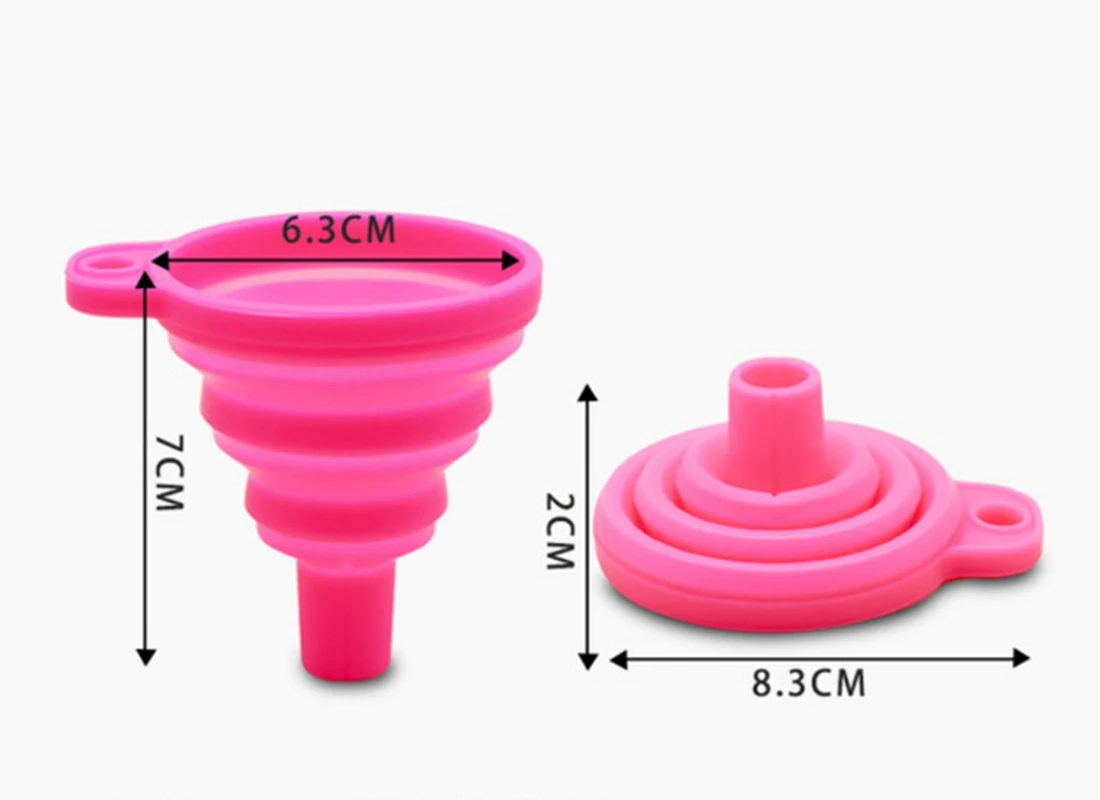 Экологически чистая Складная Силиконовая гелевая воронка, топ продаж, новые товары, кухонные аксессуары, масло, уксус, приправа, водные трубки для сока, 3 шт.