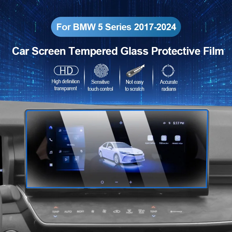 

Car Interior Accessories Navigation Screen Tempered Glass Protective Film Anti-scratch Film for BMW G30 5 Series 2023 2017~2024