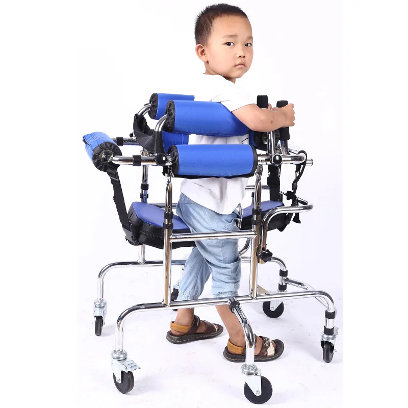 Anti-overturn Stable Standing Walker Adjustable 6/8 Wheel Mobility Support Frame