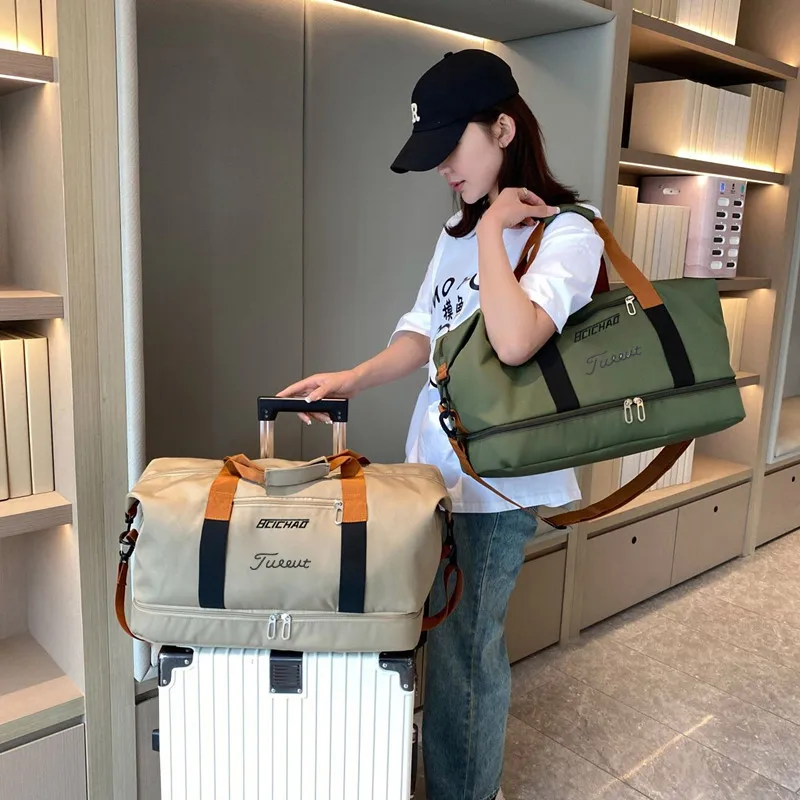 

Новинка 2024, Корейская сумка для гольфа унисекс, мужская сумка большой вместимости для коротких поездок, Женская легкая спортивная сумка для фитнеса