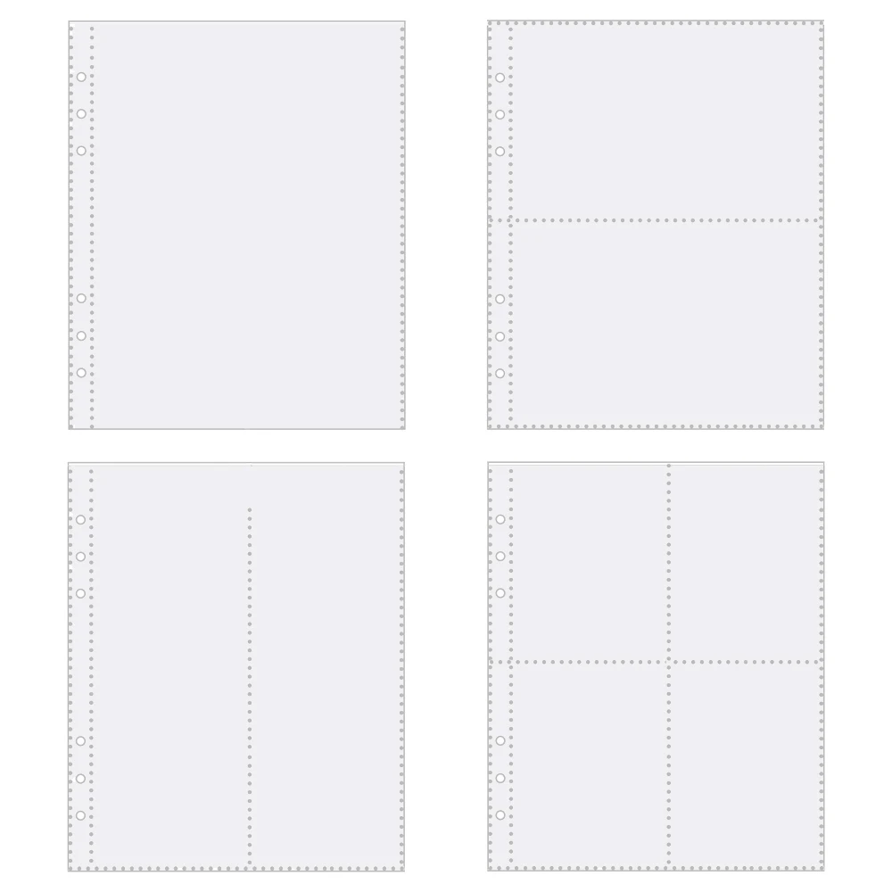 10 Sheets Clear PP Plastic A5 6-Rings Photo Album Refills for Photocard Holder Scrap Book for Instax Album Scrapbook Album