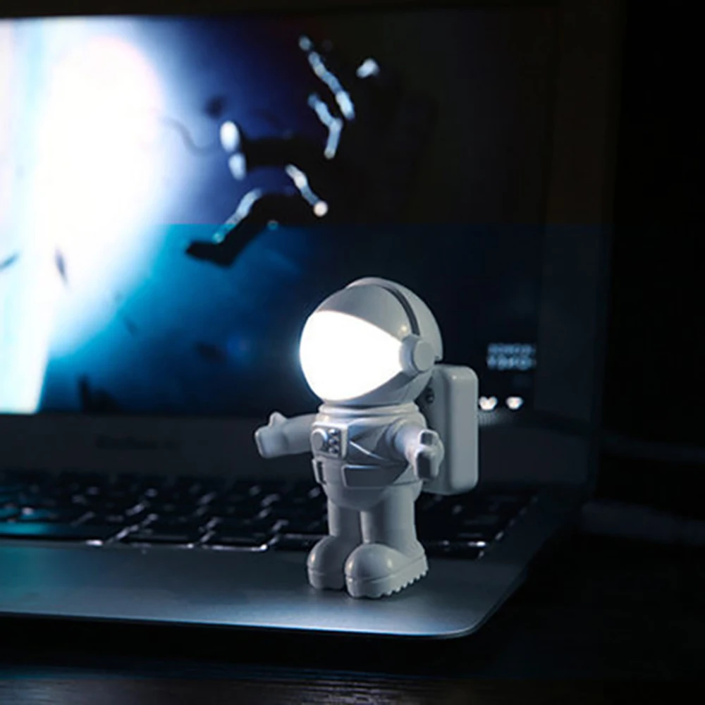 USB LED Astronaut Lamp Desk Lamp Reading Desk Lamp 5V LED Flexible Light Spaceman Portable Night Light For Computer Laptop PC