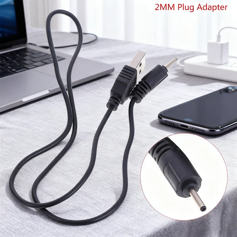 

2025 NEW 1PCS Charging Adapter Cable 2.0mm, USB Plug Converter for CA-100C Small Pin Phone, Replacement Charger Cord Accessory