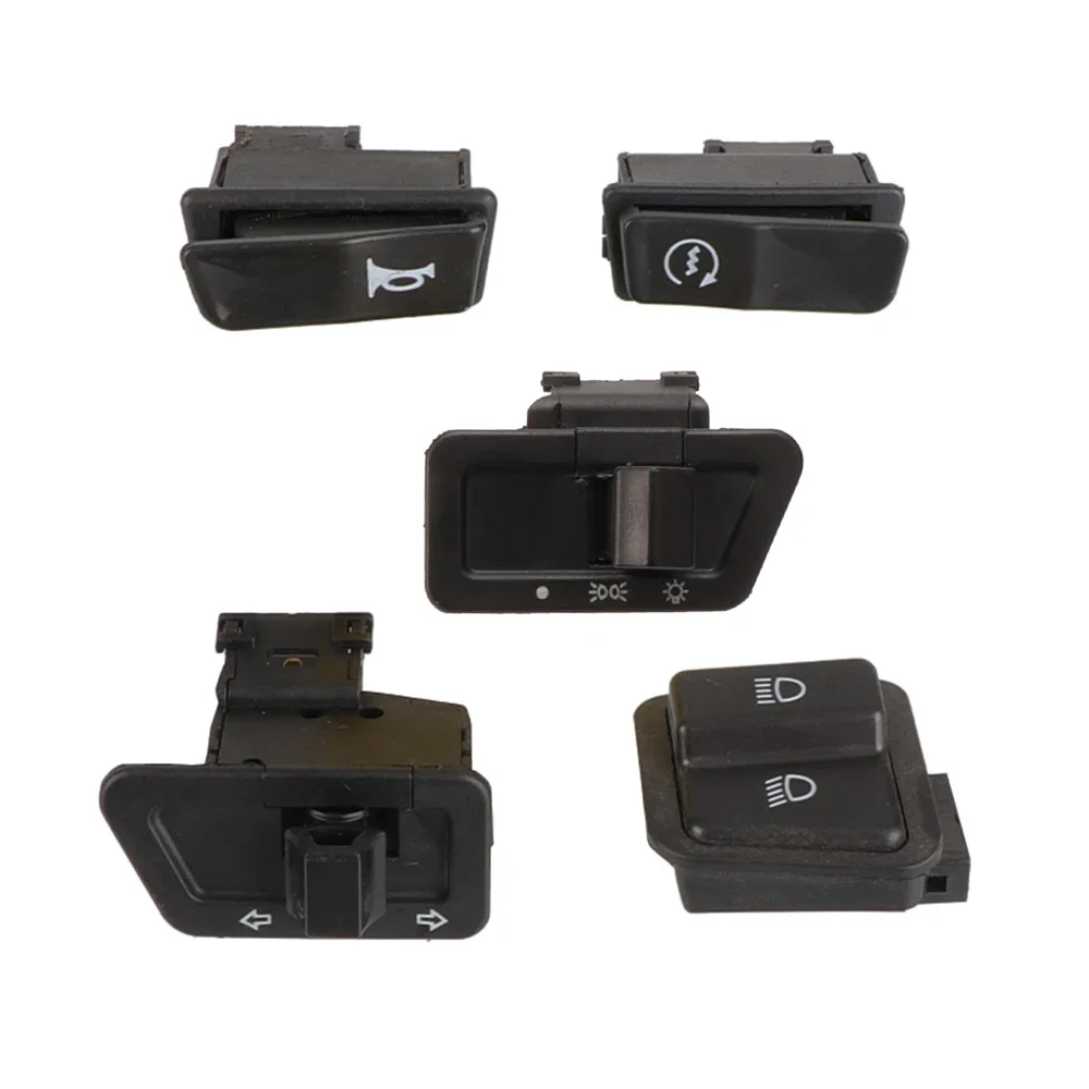 

5 Pcs Motorcycle Start Switch Horn Dimmer Turn Starter Single Switch Button Motorcycle Moped Accessories For GY6