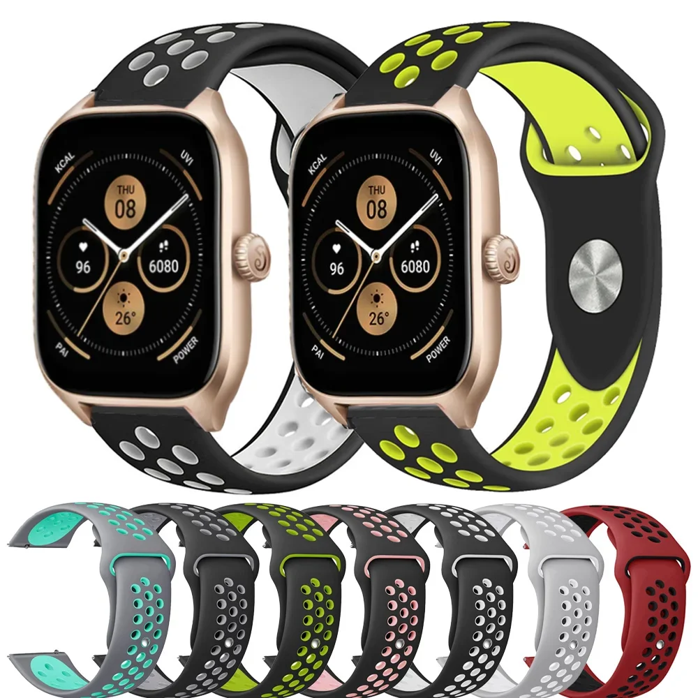 

Ремешок для часов 20 мм/22 мм для Amazfit GTS 4/3/2 2e, ремешок GTS2 Mini correa GTR4/3/2/2e, силиконовый спортивный браслет Amazfit bip/pace ремешок