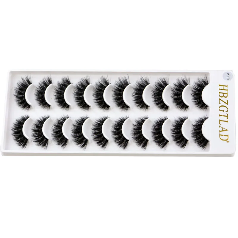 Nowe 10 par naturalnych sztucznych rzęs, długie rzęsy do makijażu, rzęsy 3D z norek, przedłużanie rzęs, rzęsy z norek dla piękności