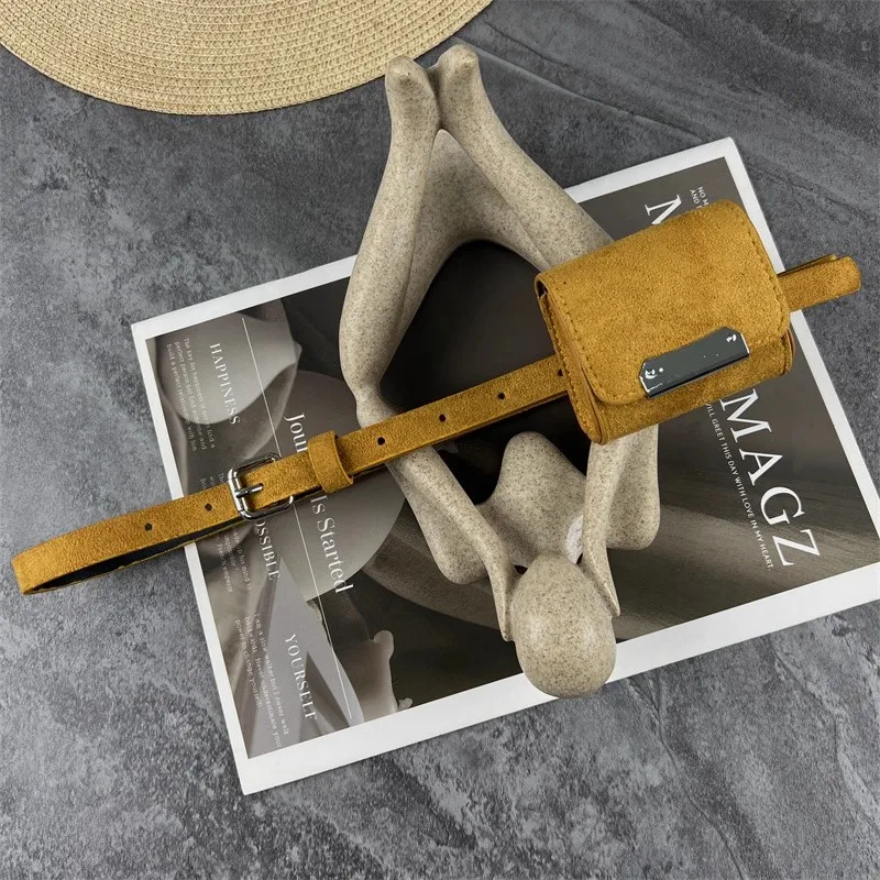 Sabuk Kulit Suede Wanita Vintage Punk Tas Korset Wanita Cummerbund Mantel Ikat Pinggang Gaun Dekorasi Sabuk Lebar J1666